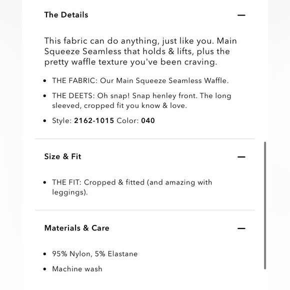 Aerie Offline waffle cropped long sleeve top - Picture 8 of 8